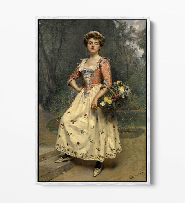 Canvas Wall Art - Raimundo Madrazo Spring Beauty Print | Float Effect Canvas