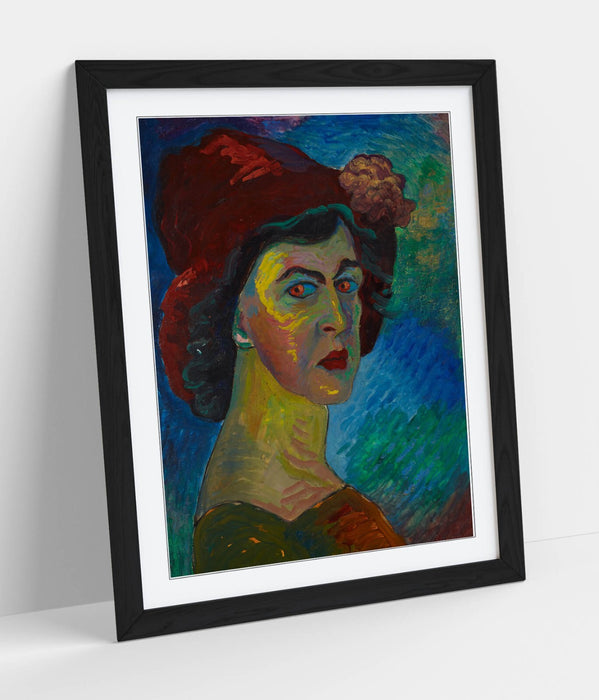 Framed Wall Art Poster - Marianne Von Werefkin Self Portrait Print 4 Sizes