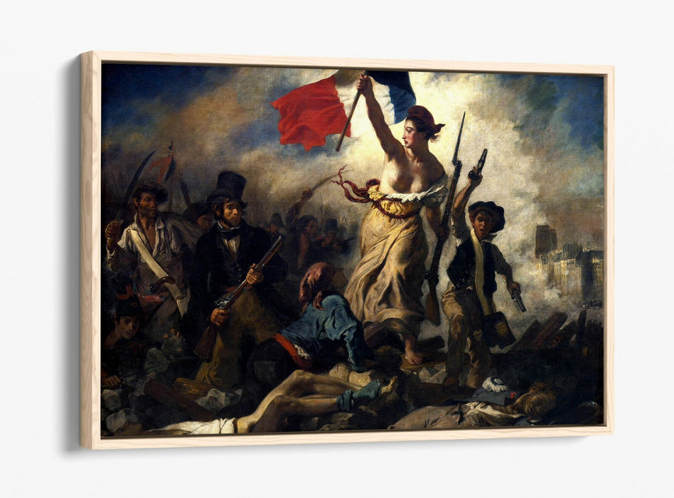 Float Effect Canvas - Eugene Delacroix Liberty Leading Painting Premium Wall Art