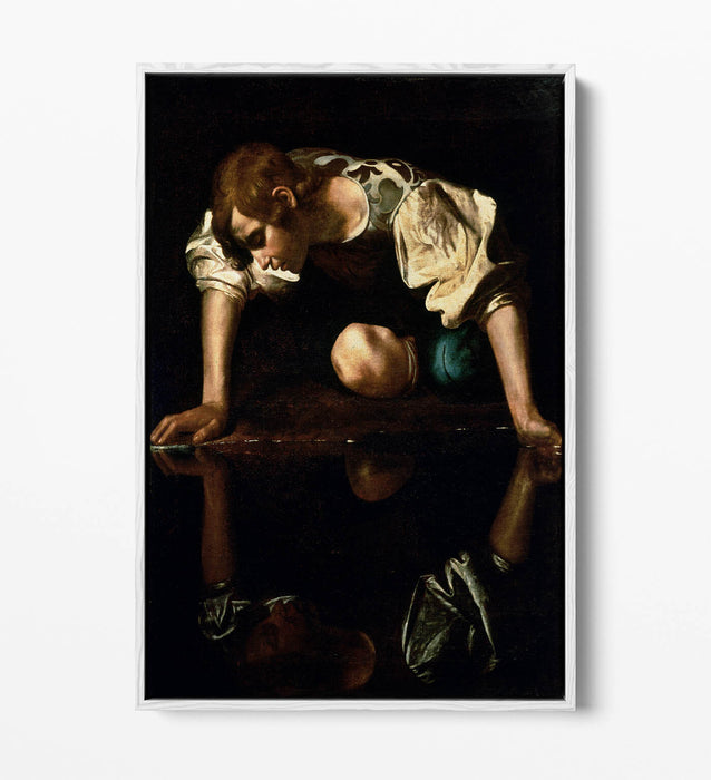 CARAVAGGIO, NARCISSUS -FLOAT EFFECT CANVAS WALL ART PRINT