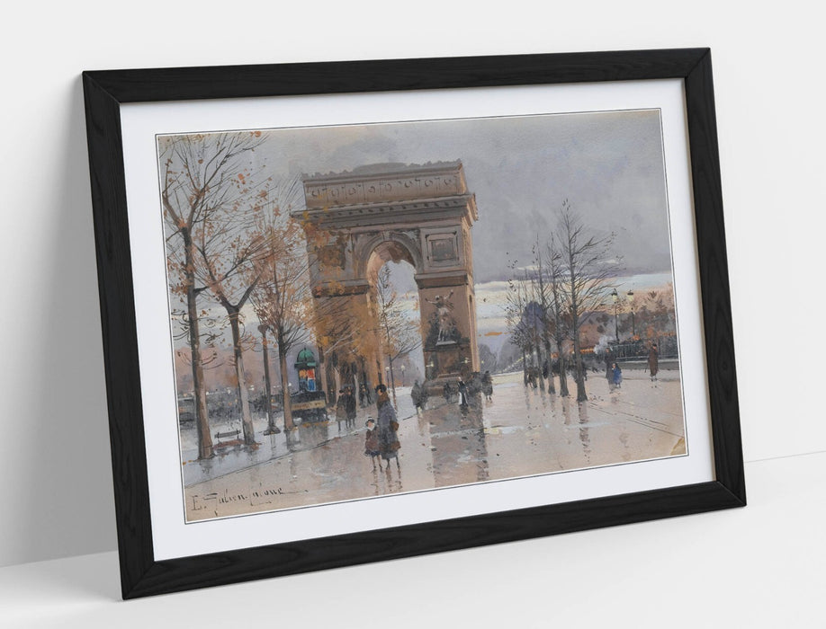 Framed Wall Art Poster - Eugene Galien-Laloue Paris Arc de Triomphe Print UK