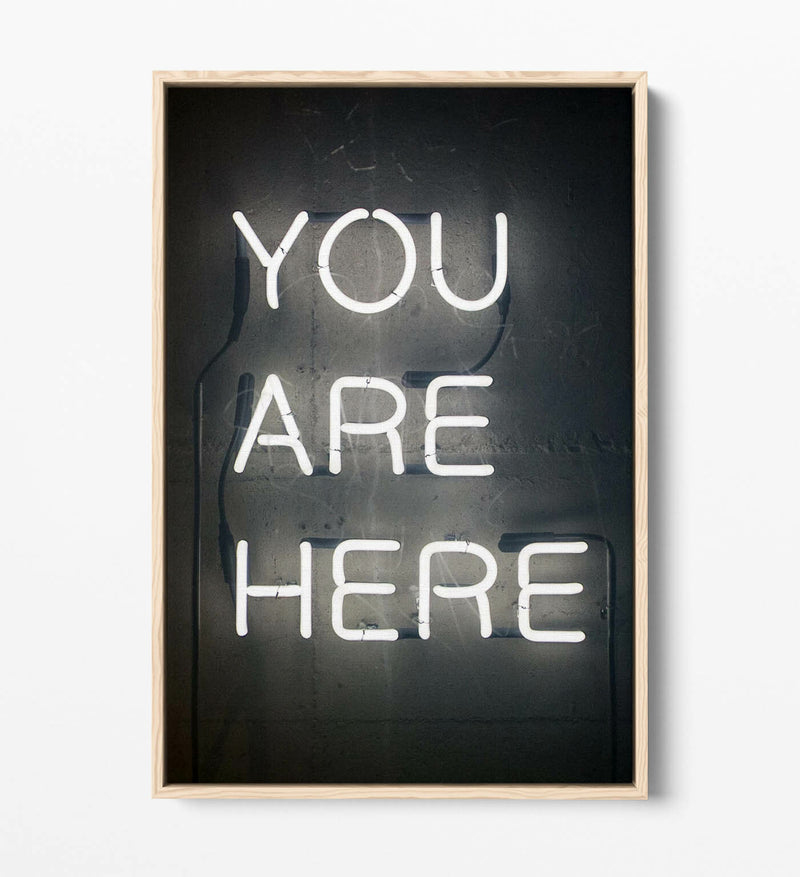 Neon Quote Canvas - Float Effect Frame Handmade Canvas Wall Art Print UK Made