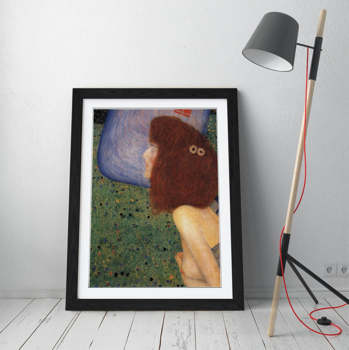GUSTAV KLIMT, GIRL WITH BLUE VEIL -ART FRAMED POSTER PICTURE PRINT ARTWORK