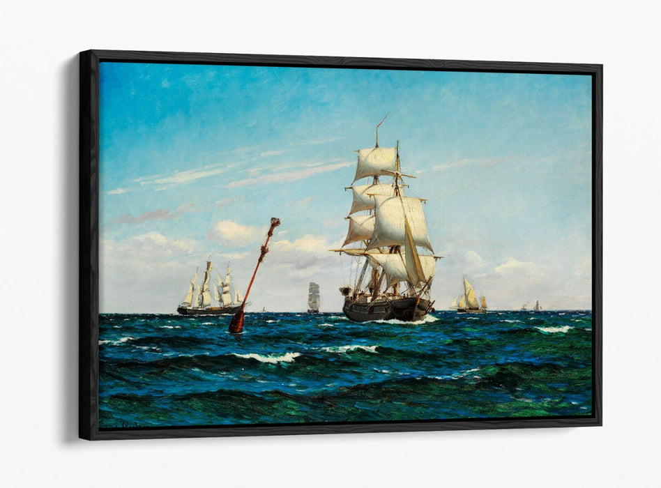 Canvas Wall Art – Sailing Ships Float Effect on Premium MDF Frame Print