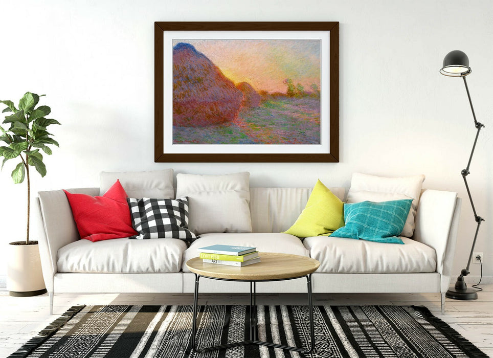 CLAUDE MONET, HAYSTACKS -ART FRAMED POSTER PICTURE PRINT- IMPRESSIONIST ARTWORK