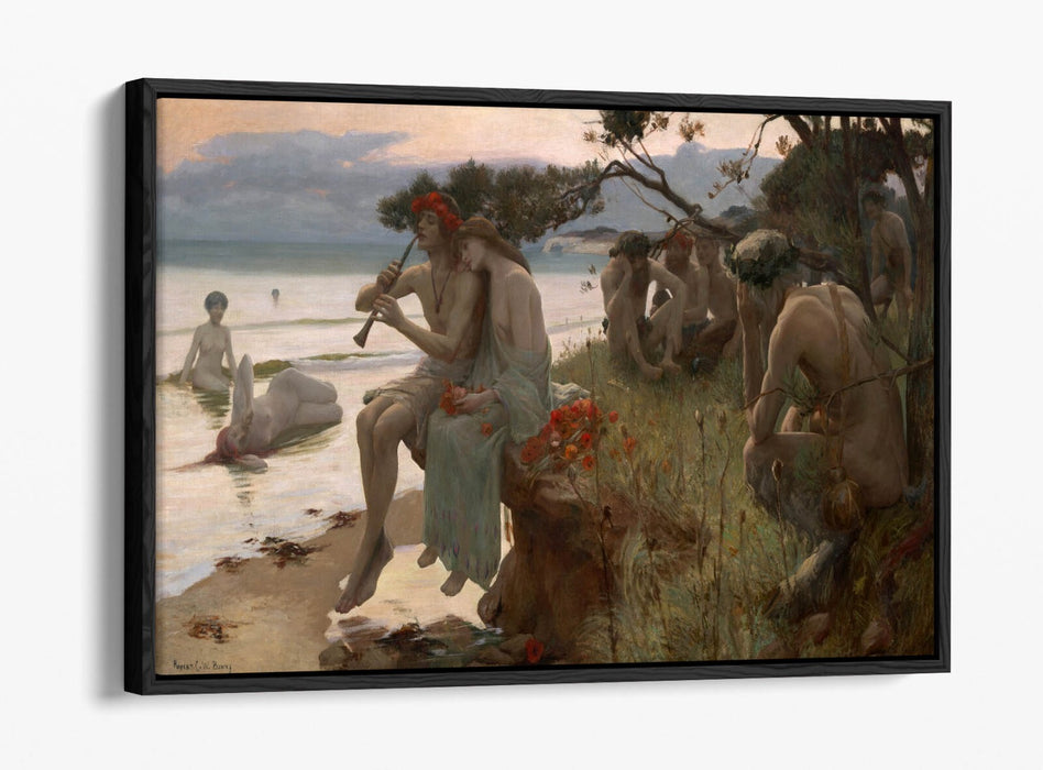Canvas Wall Art - Rupert Bunny Pastoral Float Effect Print on 30mm Deep Frame