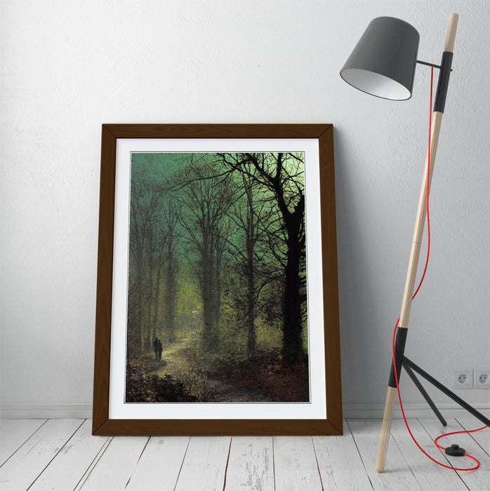 Framed Art Poster - John Atkinson Grimshaw Print With Wood Grain Frame | Handmade UK