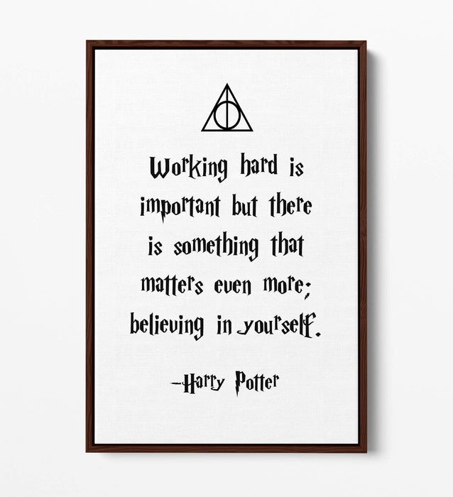 INSPIRATIONAL HARRY POTTER QUOTE SLOGAN -FLOAT EFFECT CANVAS WALL ART PRINT