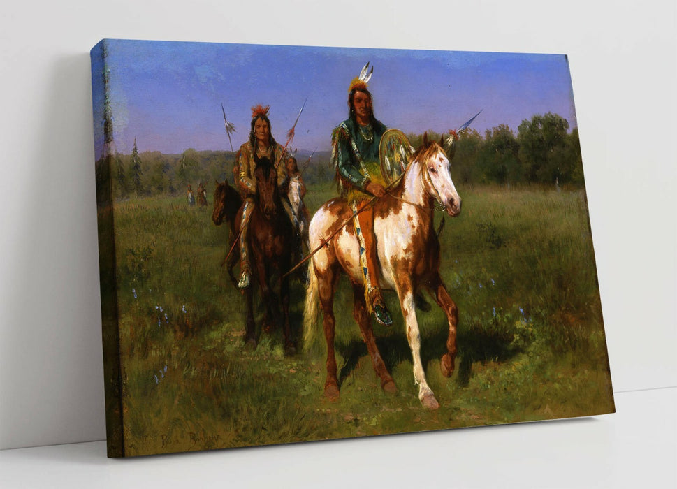Canvas Wall Art Print - Rosa Bonheur Indians On Horseback | Satin Finish, MDF Frame