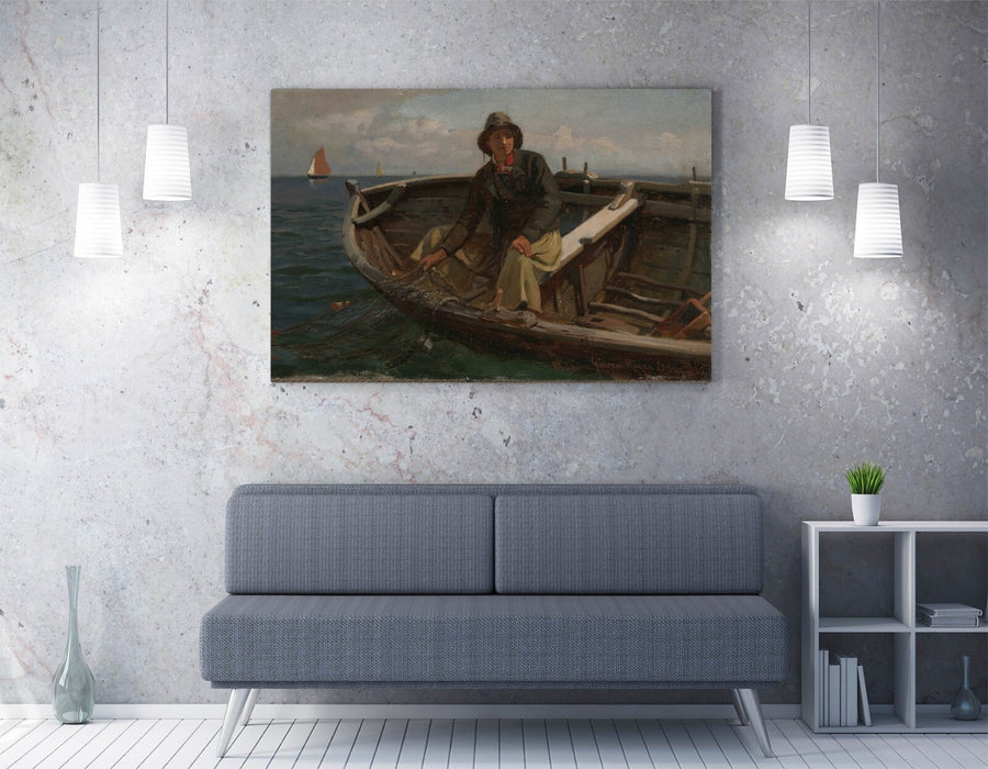 Canvas Wall Artwork - Fisherman From Rugen Premium Canvas Art Print Ready To Hang
