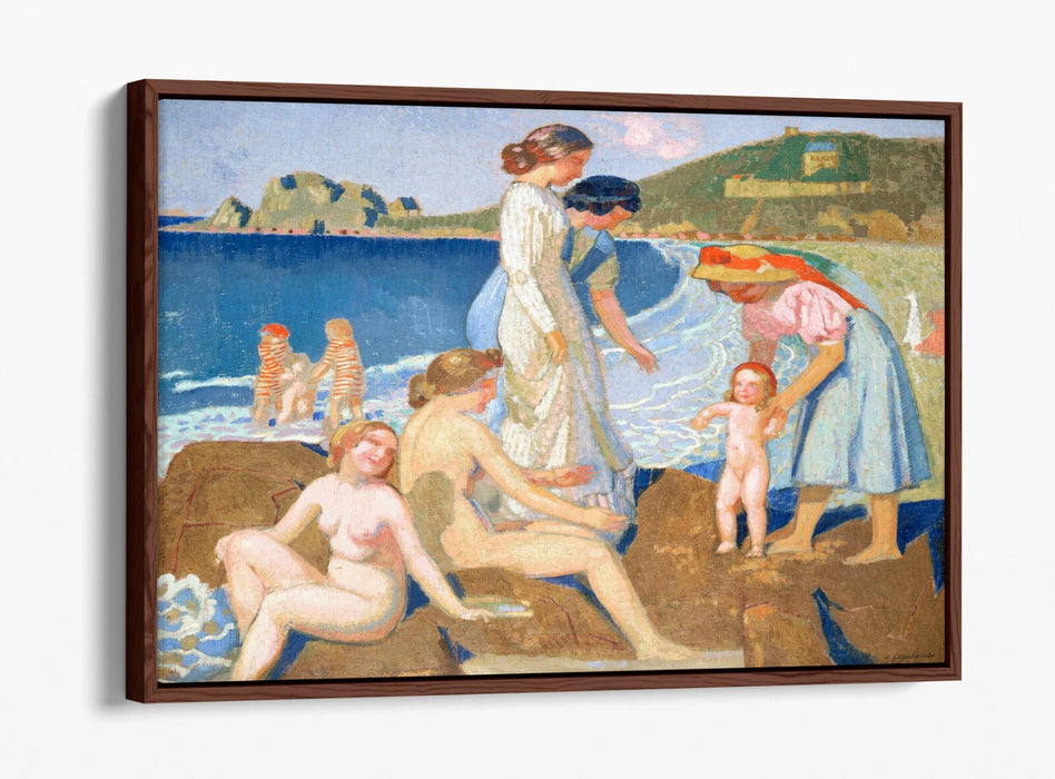 MAURICE DENIS, BATHERS IN PERROS -FLOAT EFFECT CANVAS WALL ART PRINT