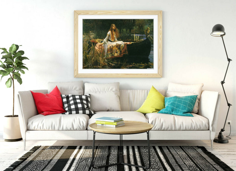 JOHN W WATERHOUSE, THE LADY OF SHALOTT -ART FRAMED POSTER PICTURE PRINT ARTWORK