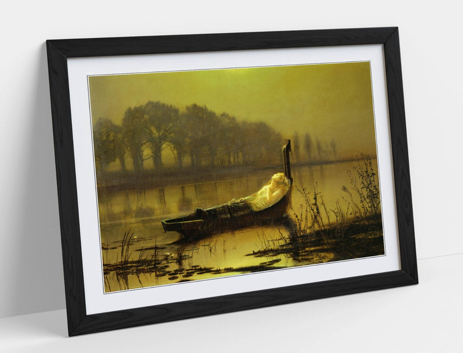Framed Art Poster - John Grimshaw Lady Of Shalott Print | Matte Paper, UK Made Frame