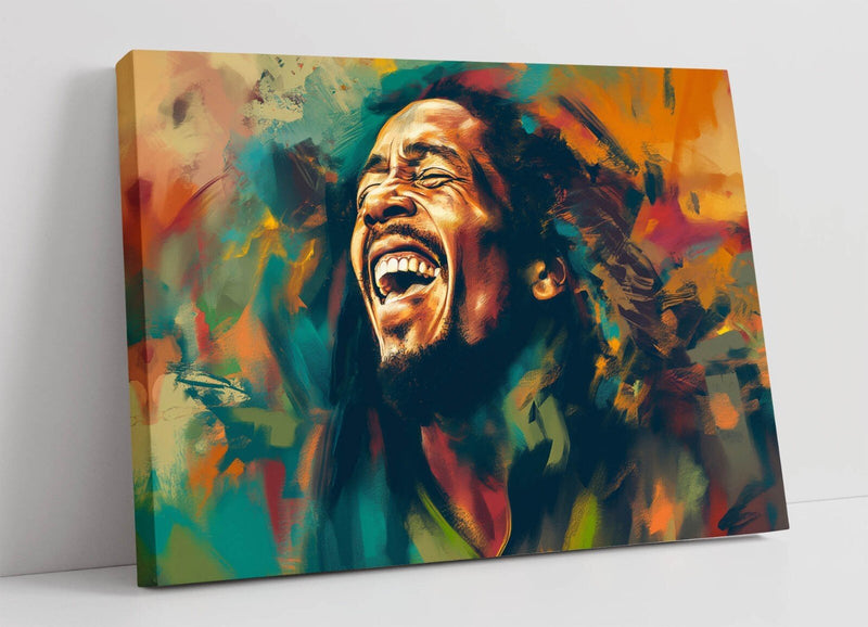 Bob Marley Canvas Art - Abstract Wall Decor | Handmade Canvas Print UK Made