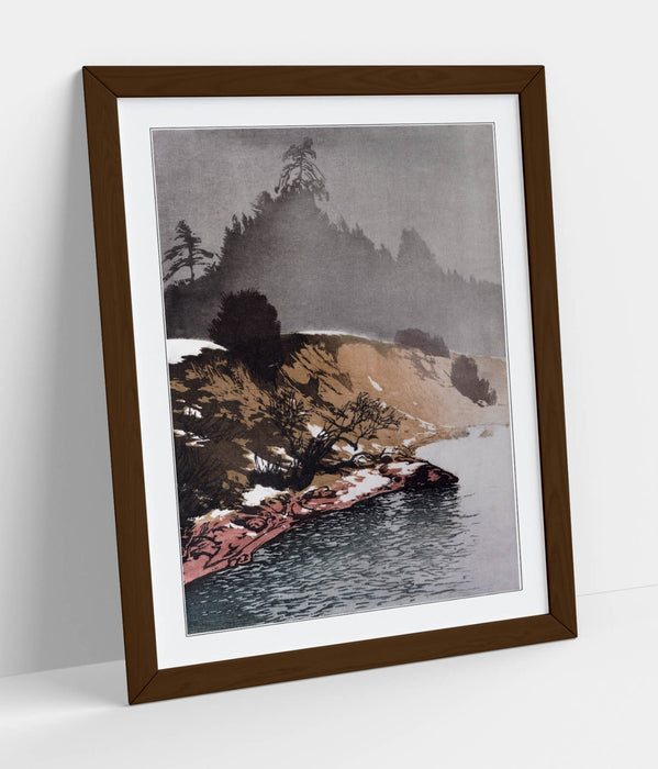 Framed Wall Art – Hans Frank Snow On The River | Handmade UK Print
