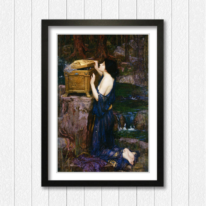 JOHN WILLIAM WATERHOUSE PANDORA FRAMED ART POSTER PAINTING PRINT 4 SIZES