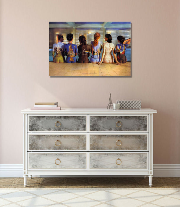 Pink Floyd Canvas Art - Handmade UK Painted Women Canvas Wall Decor, 30mm Deep Frame