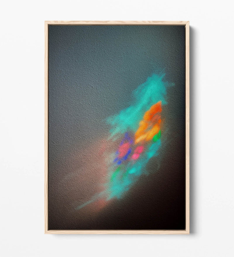 Galaxy Canvas Art - Colorful Space Art Float Effect Canvas Wall Print