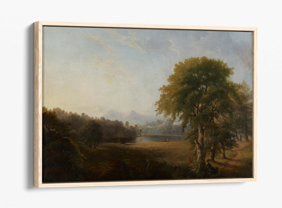 ROBERT S DUNCANSON, UNTITLED LANDSCAPE -FLOAT EFFECT CANVAS WALL ART PRINT
