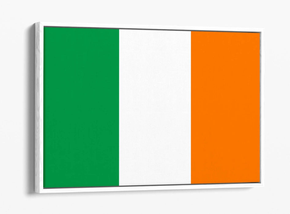 TRICOLOUR IRISH FLAG HOME DECOR FLOAT EFFECT CANVAS WALL ART PRINT