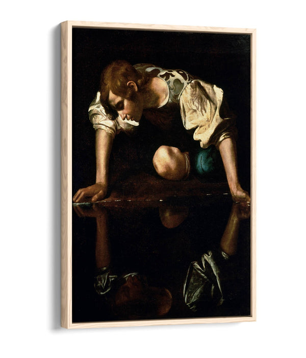 CARAVAGGIO, NARCISSUS -FLOAT EFFECT CANVAS WALL ART PRINT