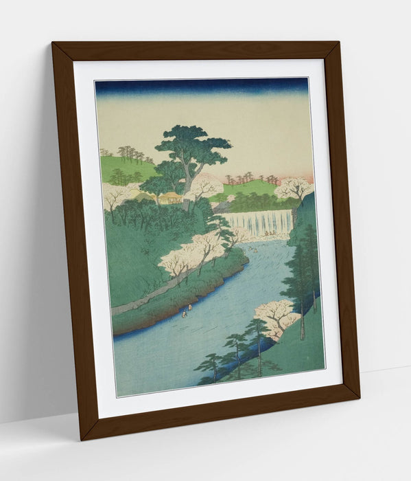 Framed Art Poster - Utagawa Hiroshige Dam On Otonashi River | Handmade UK Frame