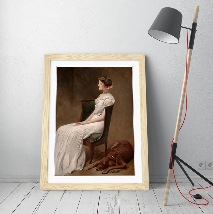 Framed Art Poster - John White Alexander Print with Woodgrain Frame | Handmade Wall Art