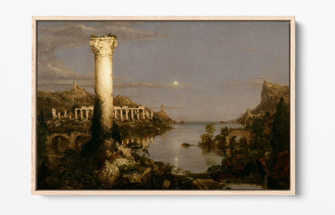 THOMAS COLE, THE COURSE OF EMPIRE: DESOLATION-FLOAT EFFECT CANVAS WALL ART PRINT