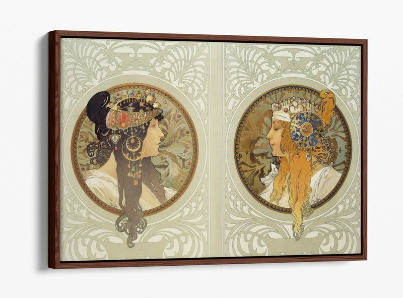 Byzantine Canvas Wall Art - Alphonse Mucha Float Effect Canvas Print - Handmade UK