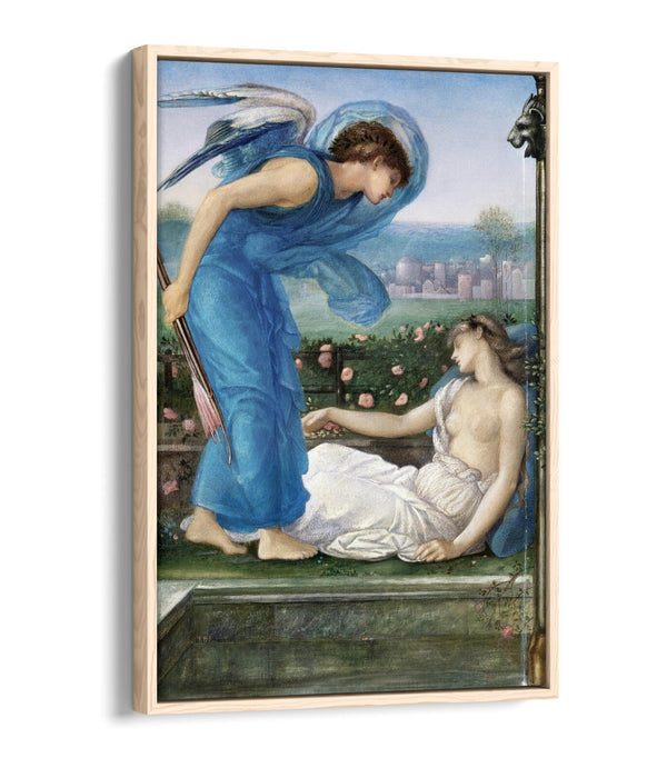 Float Effect Canvas Art - Cupid & Psyche by Burne-Jones | Handmade UK 30mm Deep Frame