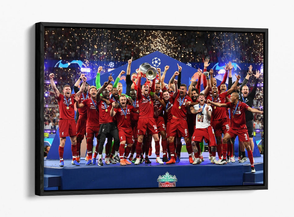 Liverpool Champions League Art - Handmade Canvas Wall Art With Premium Float Frame