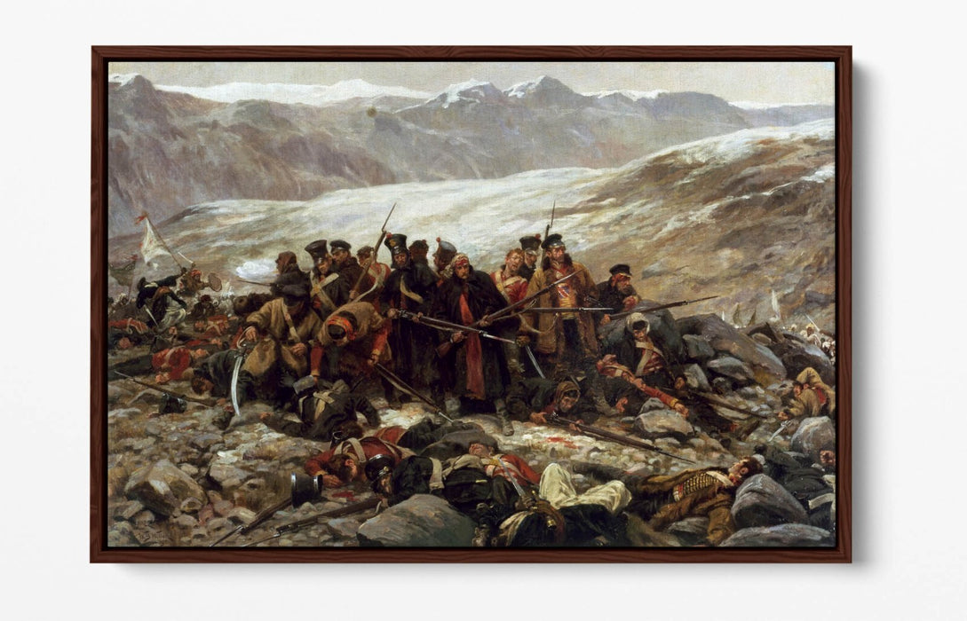 WILLIAM BARNES WOLLEN, THE LAST STAND -FLOAT EFFECT CANVAS WALL ART PIC PRINT
