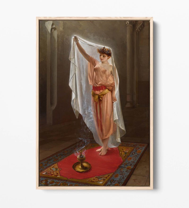 Float Effect Canvas Art – Oriental Beauty Print on Premium 30mm Deep Frame