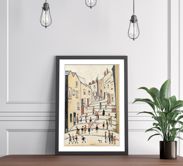 Crowther Street People FRAMED WALL ART PRINT ARTWORK PAINTING LS Lowry Style