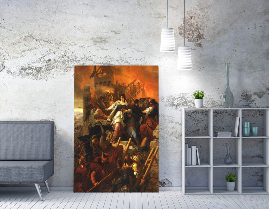 Canvas Wall Art | Bertalan Szekely Women of Eger Painting Print – Handmade UK