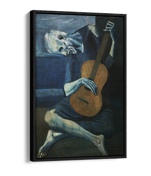 Picasso Canvas Wall Art - Old Guitarist Print | Float Effect Canvas, Ready to Hang