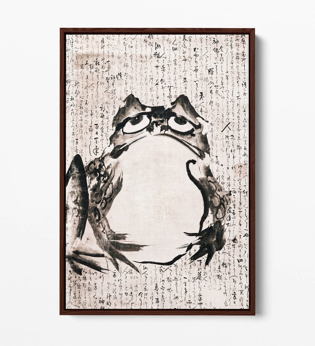 Vintage Frog Canvas – Japanese Frog Art Float Effect Canvas Wall Art Print
