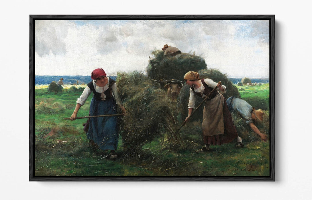 JULIEN DUPRE, HAYMAKING -FLOAT EFFECT CANVAS WALL ART PIC PRINT