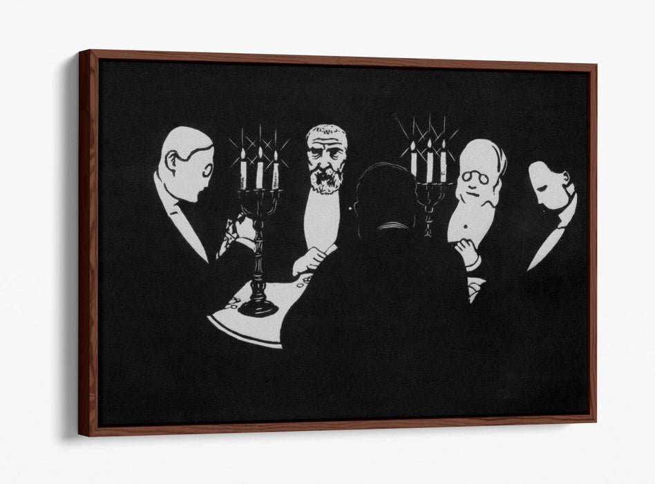 FELIX VALLOTTON, POKER -FLOAT EFFECT CANVAS WALL ART PRINT