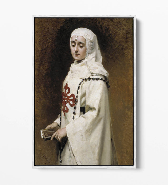 Canvas Wall Art – Raimundo Madrazo Portrait With Float Effect | Handmade UK