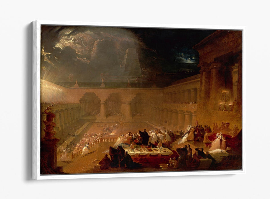 Canvas Wall Art - John Martin Belshazzars Feast | Float Effect, Premium Frame