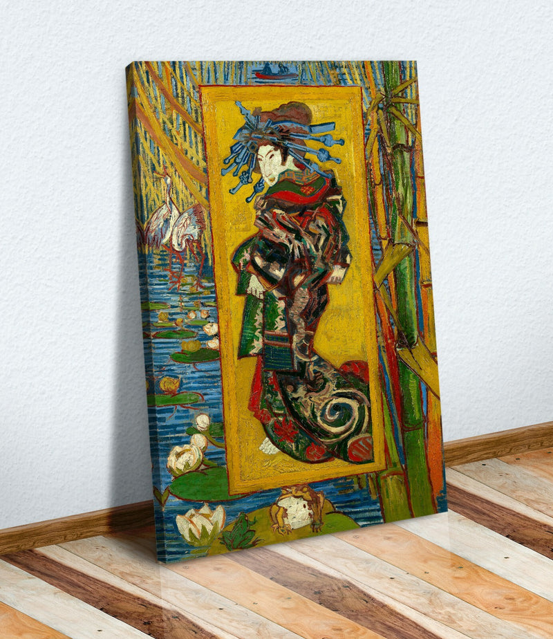 Van Gogh Canvas Art - Japanese Oiran Painting | Premium Framed Wall Print
