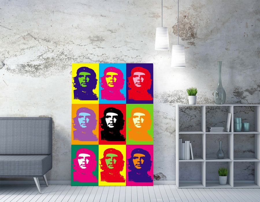 CHE GUEVARA COLOURFUL POP ART -CANVAS WALL ART PRINT ARTWORK FRAMED