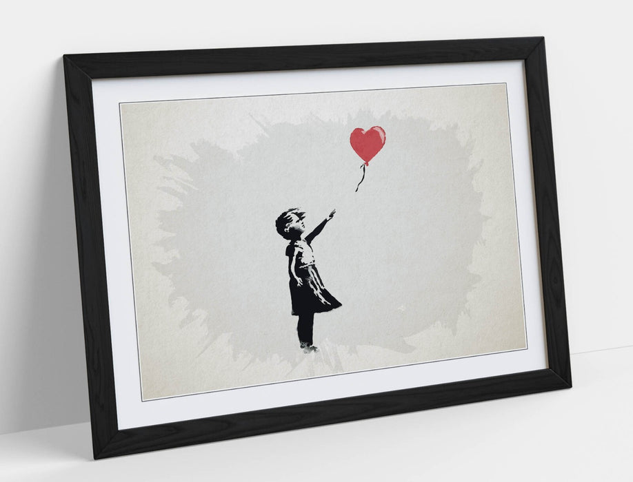 Banksy Graffiti Poster - Framed Wall Art With Watercolour Style Print, Ready To Hang