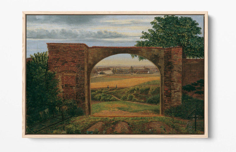 Canvas Wall Art - Thomas Ender The Cemetery Gate | Float Effect Premium Print
