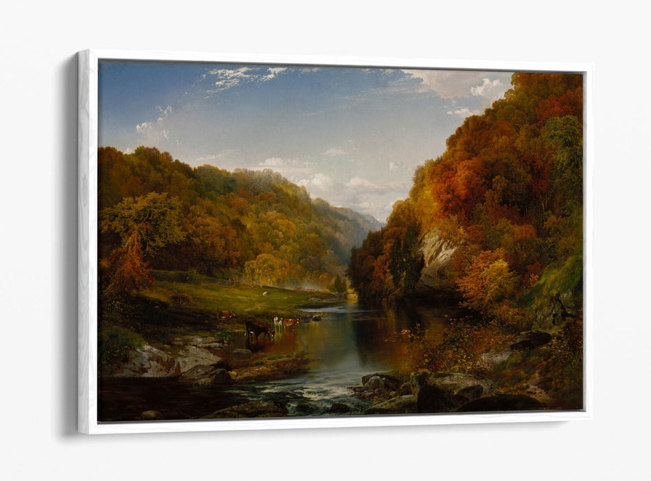 THOMAS MORAN, AUTUMN AFTERNOON -FLOAT EFFECT CANVAS WALL ART PIC PRINT