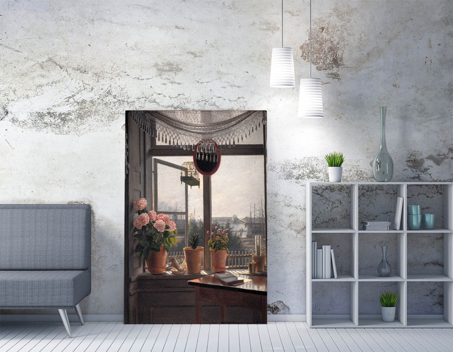MARTINUS RORBYE, VIEW FROM THE ARTISTS WINDOW -CANVAS WALL ARTWORK PIC PRINT