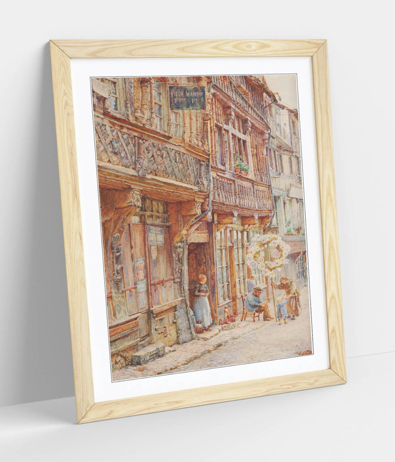 Framed Art Poster With Woodgrain Frame – Salamander Art Print On Matte Paper