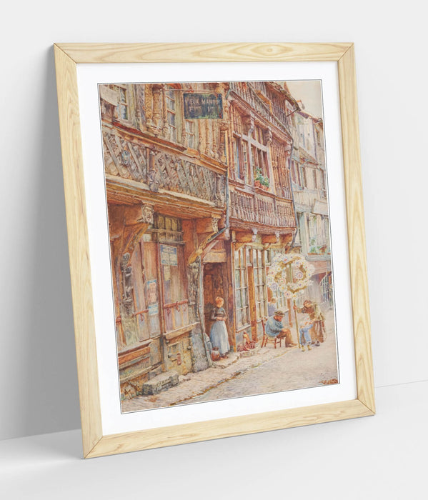 Framed Art Poster With Woodgrain Frame – Salamander Art Print On Matte Paper