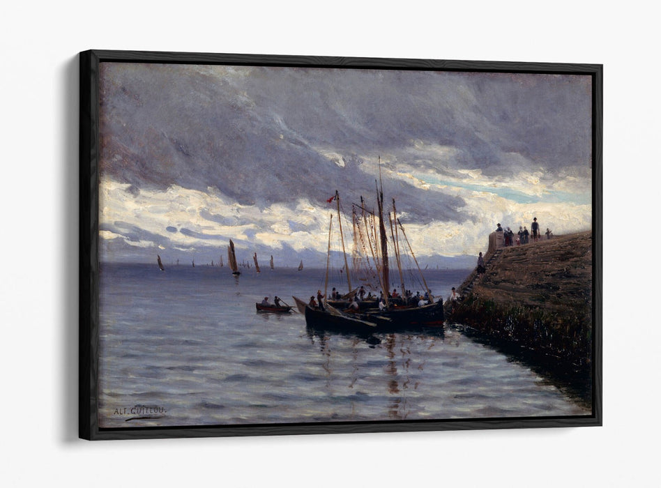 Canvas Wall Art Print – Float Effect Canvas With Sardine Fishermen Design | Handmade UK